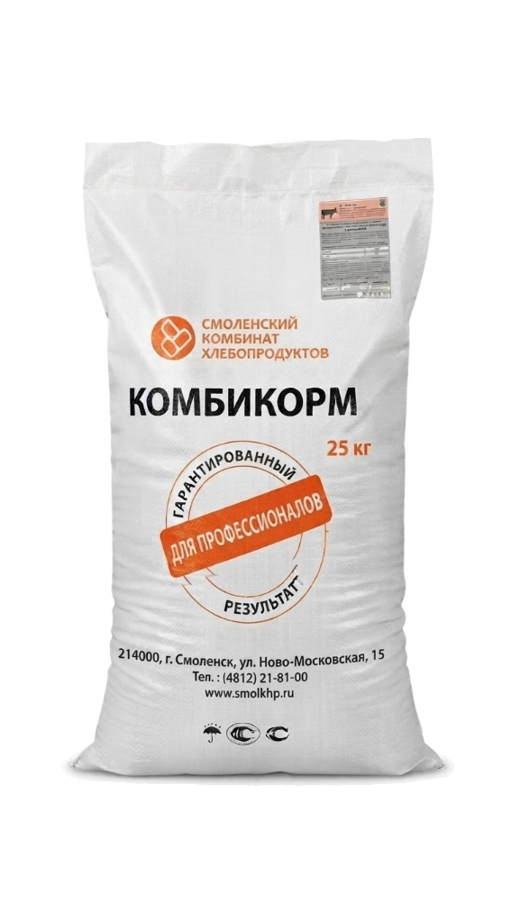 Комбикорм Смоленский КХП для откорма свиней, 25 кг